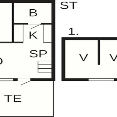 Feriehus 6 Person On A In *